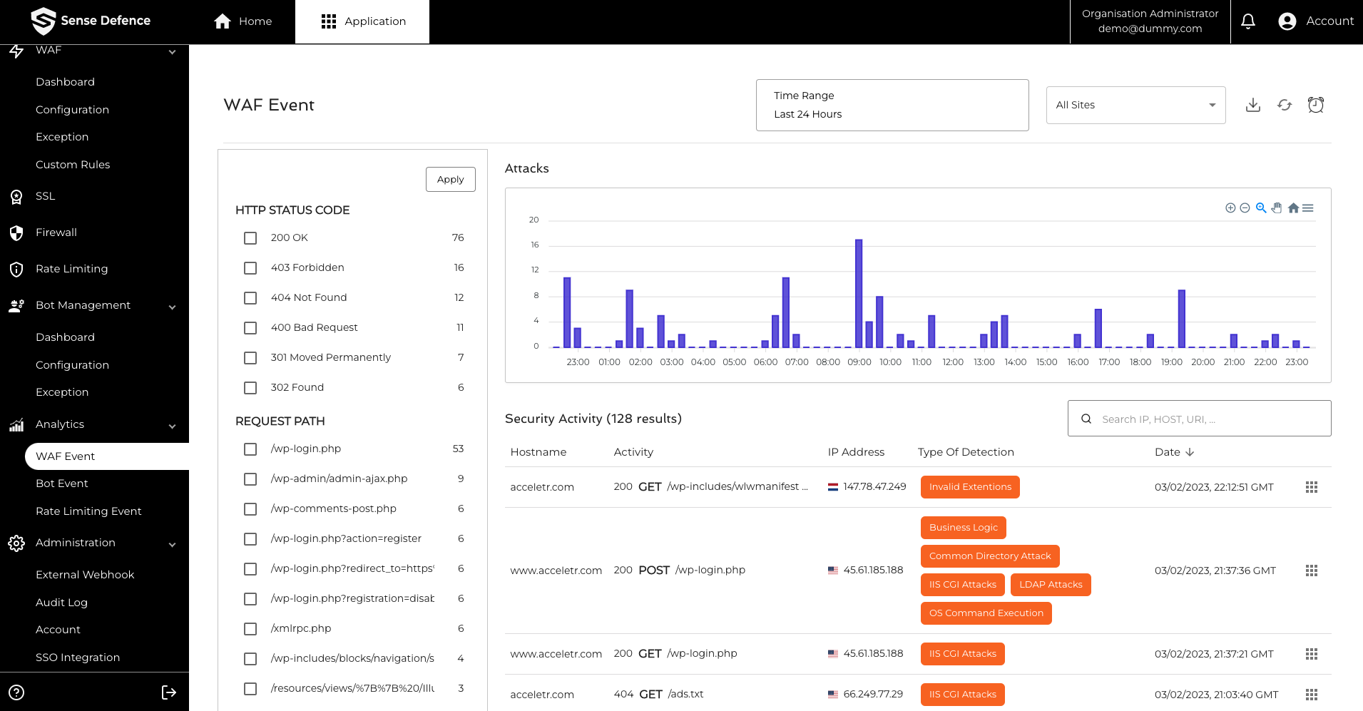 screenshot of Sense Defence AI
